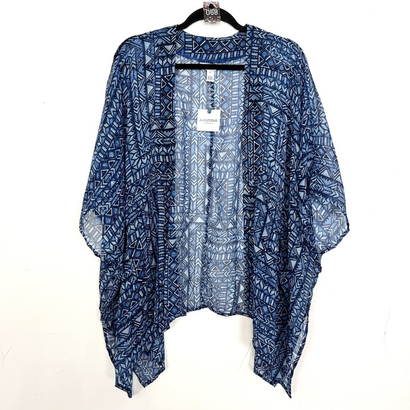 Azules Tops - Azules Geometric Blue Women's Blouse
